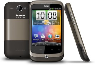 htc wildfire grey back front side