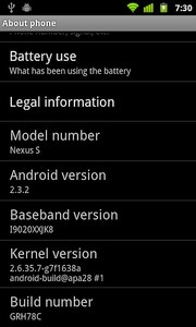Google Nexus S Android 2.3.2 OS Update GRH78C image image