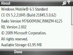 Verizon HTC Ozone XV6175 Windows Mobile 6.5 Upgrade 2.16.605.15 image image